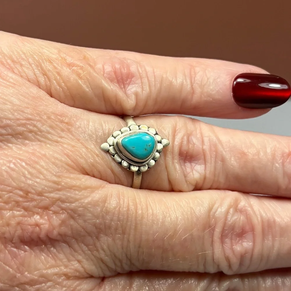 925 Sterling Silver Santa Maria Turquoise Ring